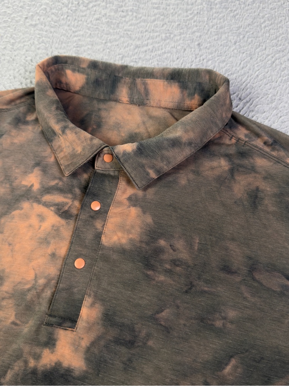 Lululemon Evolution Polo Shirtr Mens XL Gray Colorful Short Sleeve Athletic